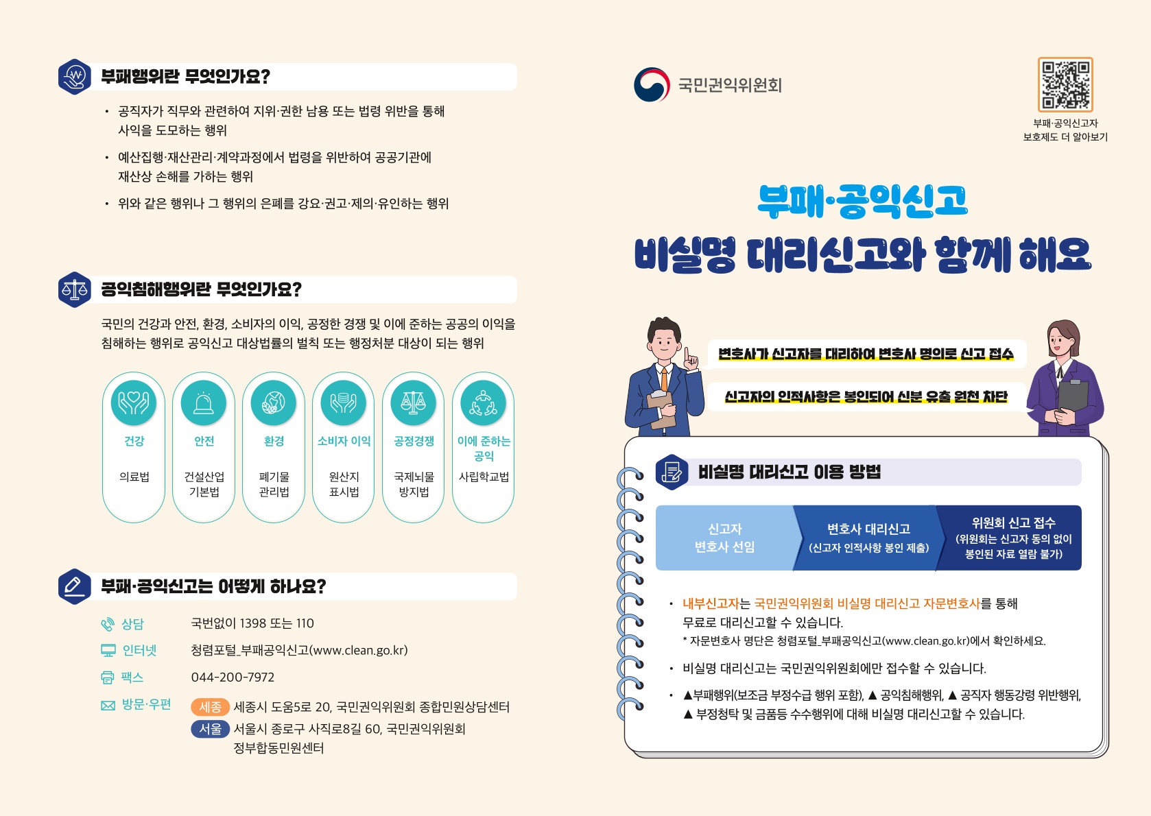 부패·공익신고자 보호제도 '비실명 대리신고' 안내 이미지 0번